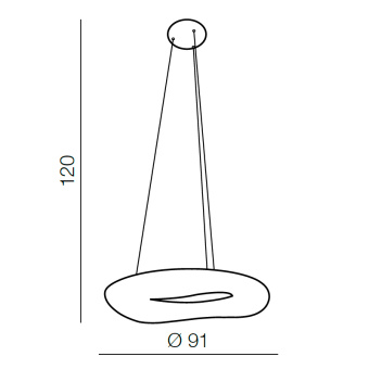 Подвесной светильник Azzardo Donut Pendant 91 CCT AZ2675