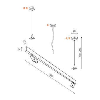 Трековый светильник Azzardo Track Magnetic AZ4818
