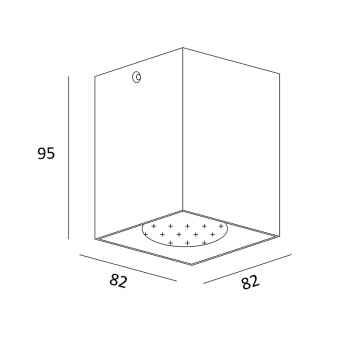 Потолочный светильник Zumaline SQUARE 50475-BK
