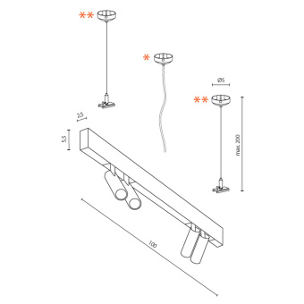 Трековый светильник Azzardo Track Magnetic AZ4804