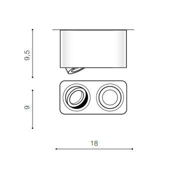 Потолочный светильник Azzardo Brant 2 Square IP44 AZ2823