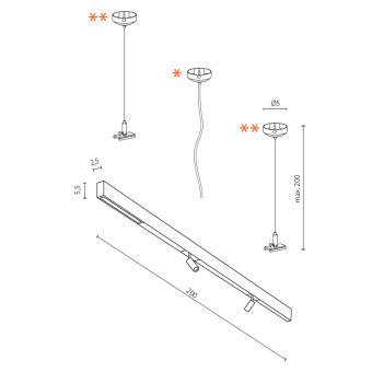 Трековый светильник Azzardo Track Magnetic AZ4814