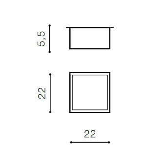 Накладной светильник Azzardo Monza Square 22 AZ2271
